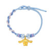 TOMEI X Sanrio Cinnamoroll 5D Charm with Blue Rope Bracelet, Yellow Gold 999
