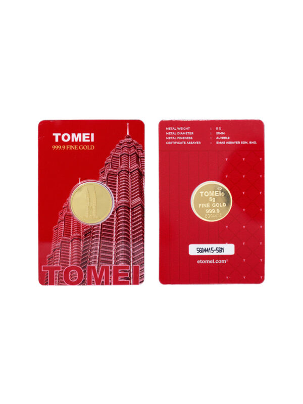 [Tomei Exclusive] KLCC Twin Towers Gold Bar | 2 Gram | 5 Grams | Fine Gold 9999