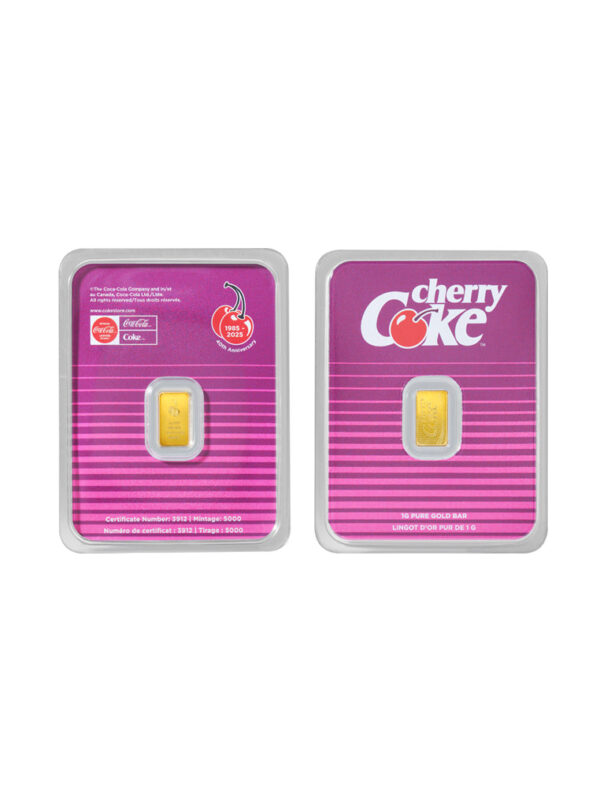 TOMEI x PAMP Coca-Cola® Cherry Coke Gold Bar I 1G I Fine Gold 9999
