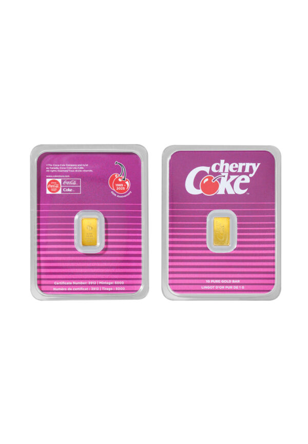 TOMEI x PAMP Coca-Cola® Cherry Coke Gold Bar I 1G I Fine Gold 9999
