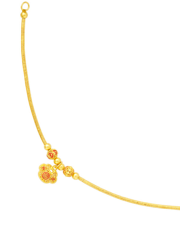 TOMEI x XIFU Vintage Ruyi Lock Bracelet, Yellow Gold 999