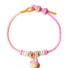TOMEI X Sanrio My Melody Charm with Pink Rope Bracelet, Yellow Gold 999 (5D)