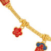 TOMEI x XIFU Vintage Charm In Red Bracelet, Yellow Gold 999