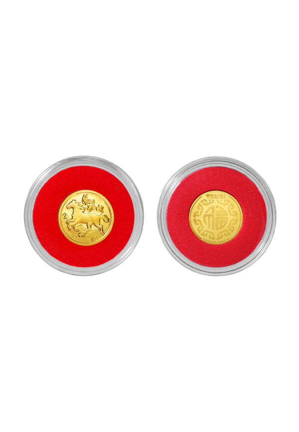 TOMEI 【马到功成压岁金】 Year Of The Horse Yasui Jin Gold Coin 1G, Yellow Gold 9999