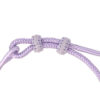 TOMEI X Sanrio Kuromi Charm with Purple Rope Bracelet, Yellow Gold 999 (5D)