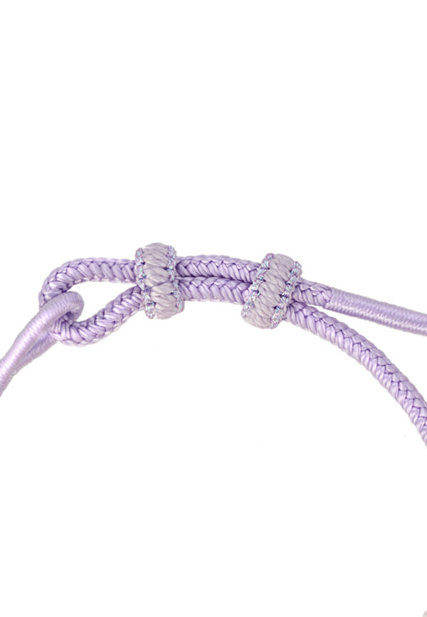 TOMEI X Sanrio Kuromi Charm with Purple Rope Bracelet, Yellow Gold 999 (5D)