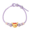 TOMEI X Sanrio Kuromi Charm with Purple Rope Bracelet, Yellow Gold 999 (5D)