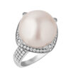 TOMEI Ring, Diamond Pearl White Gold 750 (R1354)