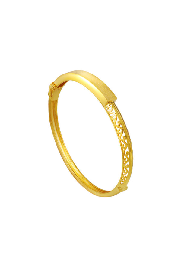 TOMEI Sri Puteri Heritage Styled Bangle, Yellow Gold 916