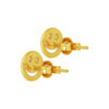 TOMEI Smiley Face Earrings, Yellow Gold 916