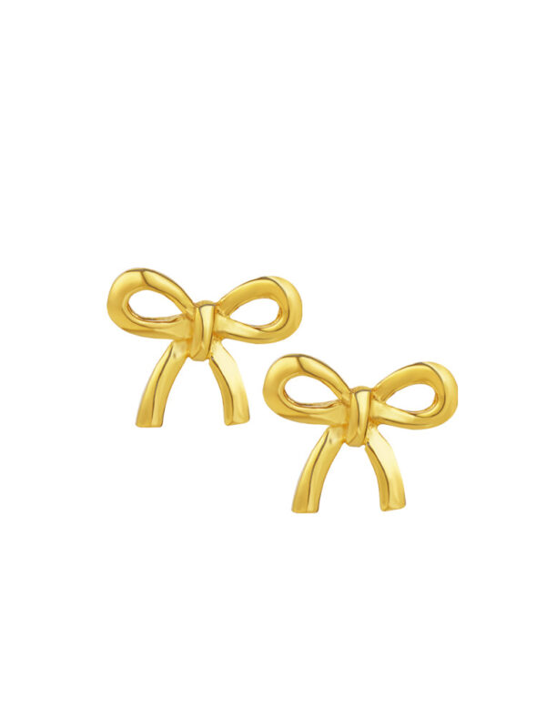 TOMEI Ribbon Earrings, Yellow Gold 916