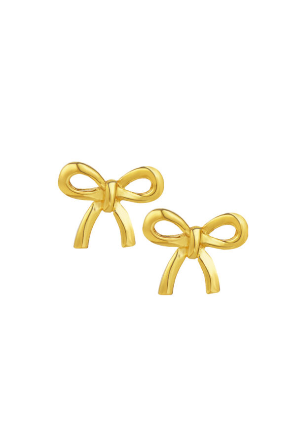 TOMEI Ribbon Earrings, Yellow Gold 916