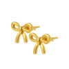 TOMEI Ribbon Earrings, Yellow Gold 916
