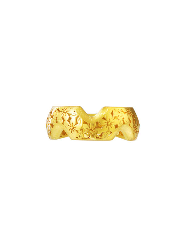 TOMEI Sri Puteri Heritage Floral Ring, Yellow Gold 916