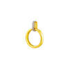 TOMEI Zirconia Circular Pendant, Yellow Gold 916