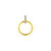 TOMEI Zirconia Circular Pendant, Yellow Gold 916