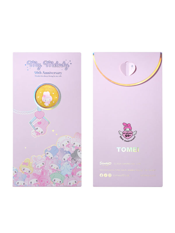 TOMEI X Sanrio My Melody 50th Anniversary Gold Wafer 0.2G, Yellow Gold 9999