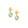 TOMEI The Flower Jade Earrings, Yellow Gold 916