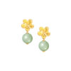 TOMEI The Flower Jade Earrings, Yellow Gold 916