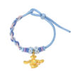 TOMEI X Sanrio Cinnamoroll 5D Charm with Blue Rope Bracelet, Yellow Gold 999