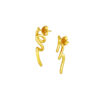 TOMEI Anastasia Curving Earrings, Yellow Gold 916