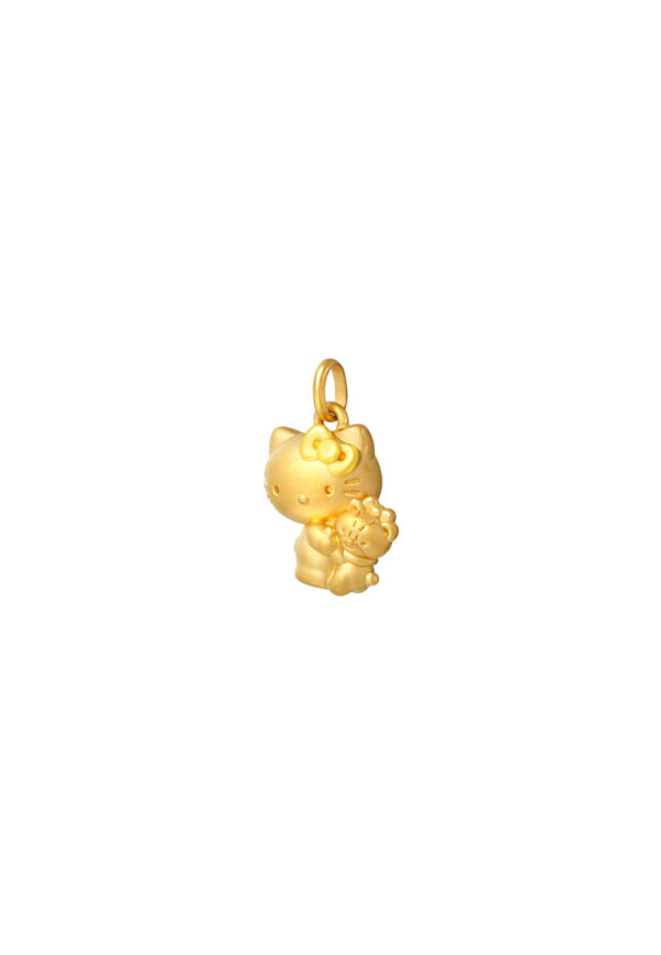 TOMEI X Sanrio Chubby Hello Kitty Pendant, Yellow Gold 999