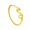 TOMEI Anastasia Curving Bangle, Yellow Gold 916
