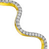 TOMEI Diamond Cut Collection Wavy Bangle, Yellow Gold 916