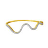 TOMEI Diamond Cut Collection Wavy Bangle, Yellow Gold 916