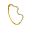 TOMEI Diamond Cut Collection Wavy Bangle, Yellow Gold 916