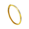 TOMEI Diamond Cut Collection Bangle, Yellow Gold 916