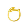 TOMEI Anastasia Curving Ring, Yellow Gold 916