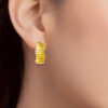 TOMEI Sri Puteri Collection Dominoes Earrings, Yellow Gold 916