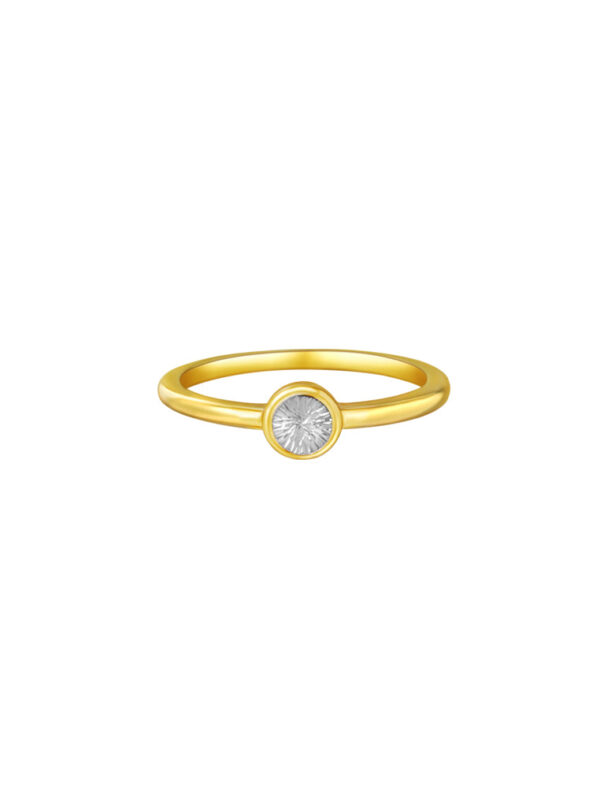 TOMEI Diamond Cut Collection Circle Ring, Yellow Gold 916