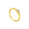 TOMEI Diamond Cut Collection Circle Ring, Yellow Gold 916