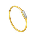 TOMEI Diamond Cut Collection Bangle, Yellow Gold 916