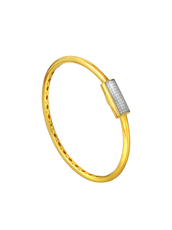 TOMEI Diamond Cut Collection Bangle, Yellow Gold 916