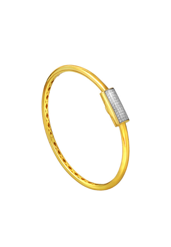 TOMEI Diamond Cut Collection Bangle, Yellow Gold 916