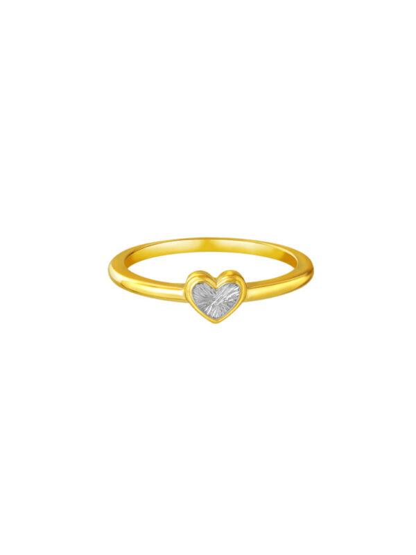 TOMEI Diamond Cut Collection Heart Ring, Yellow Gold 916