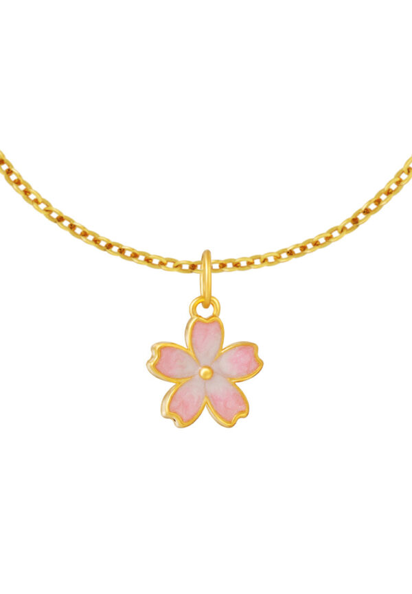 TOMEI Sakura Pendant, Yellow Gold 999