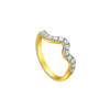 TOMEI Diamond Cut Collection Wavy Ring, Yellow Gold 916