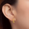 TOMEI Twisted Loop Earrings, Yellow Gold 916