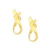 TOMEI Simply Knot Earrings, Yellow Gold 916