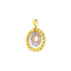 TOMEI Trio-Circle Of Bead Pendant, Yellow Gold 916