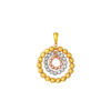 TOMEI Trio-Circle Of Bead Pendant, Yellow Gold 916
