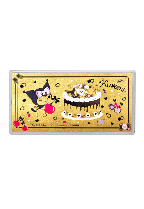 TOMEI X SANRIO Kuromi Gold Wafer 1G, Yellow Gold 9999