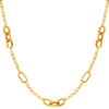 TOMEI Sculpted Trio Link Necklace, Yellow Gold 916