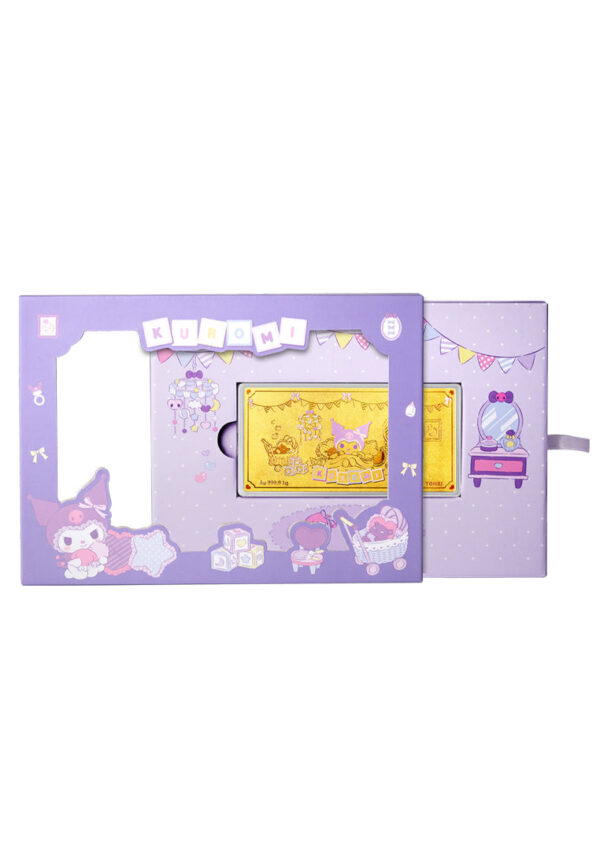 TOMEI X Sanrio Kuromi Kid Room Gold Wafer 1G, Yellow Gold 9999