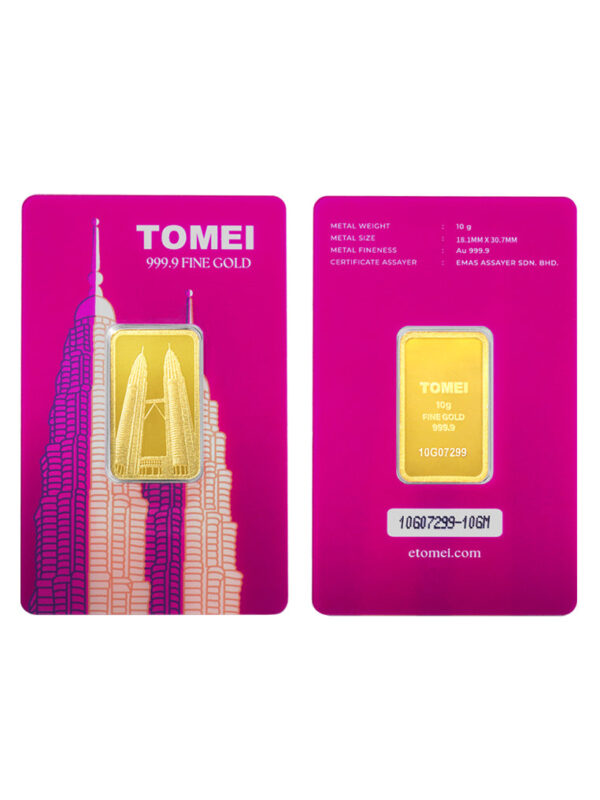 [TOMEI Exclusive] KLCC Twin Towers Gold Bar 10G | Fine Gold 9999