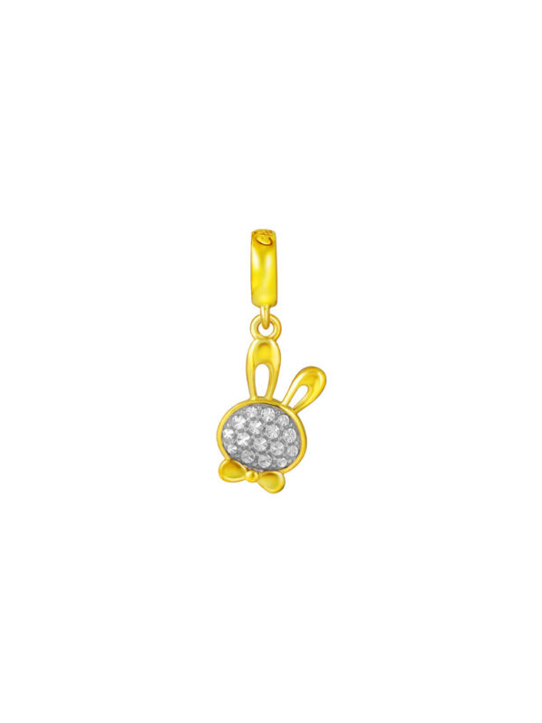 TOMEI Chomel Collection Rabbit Charm, Yellow Gold 916